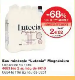 Monop' LUTECIA Eau minérale Magnésium offre