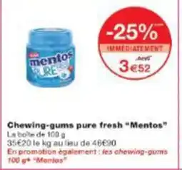 Monop' MENTOS Chewing-gums pure fresh offre