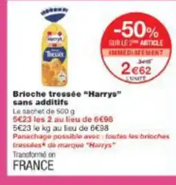 Monop' HARRYS Brioche tressée sans additifs offre