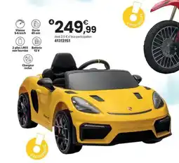 JouéClub Voiture électrique porsche spyder 12 v lithium jaune offre