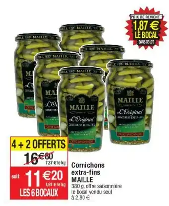 Migros Cornichons extra-fins MAILLE offre