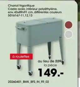 Möbel Martin Chariot frigorifique Cadre acier, intérieur polyéthylène offre