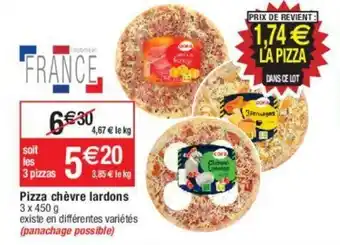 Migros Pizza chèvre lardons offre