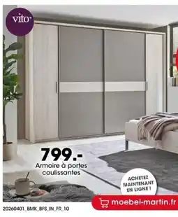 Möbel Martin Armoire à portes coulissantes offre