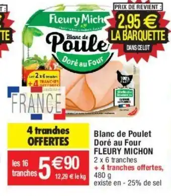 Migros Blanc de poulet doré au four offre