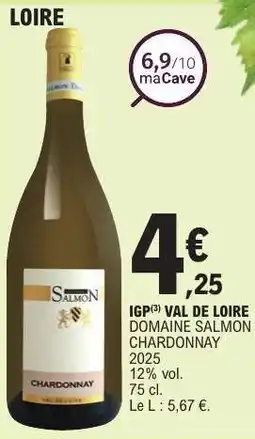 E.Leclerc IGP VAL DE LOIRE DOMAINE SALMON CHARDONNAY offre