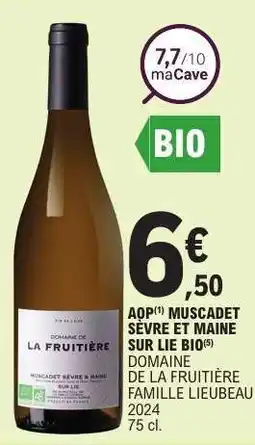 E.Leclerc AOP MUSCADET SÈVRE ET MAINE SUR LIE BIO offre