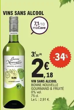 E.Leclerc VIN SANS ALCOOL offre