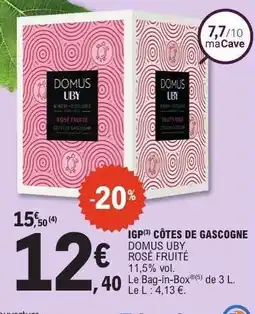 E.Leclerc DOMUS UBY ROSÉ FRUITÉ offre