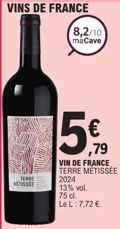 E.Leclerc VIN DE FRANCE TERRE MÉTISSÉE offre