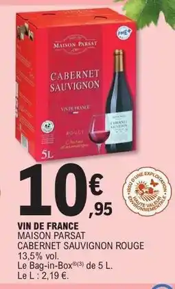 E.Leclerc MAISON PARSAT CABERNET SAUVIGNON ROUGE offre