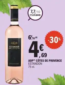 E.Leclerc AOP CÔTES DE PROVENCE “ESTANDON” offre