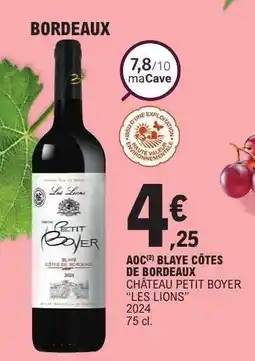 E.Leclerc AOC Blaye Côtes de Bordeaux offre