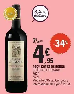E.Leclerc AOC CÔTES DE BOURG CHÂTEAU GRIMARD offre