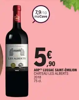 E.Leclerc AOP LUSSAC SAINT-ÉMILION CHÂTEAU LES ALBERTS offre