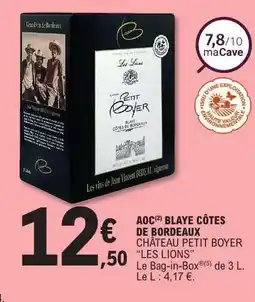 E.Leclerc CHÂTEAU PETIT BOYER LES LIONS offre