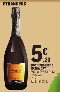 E.Leclerc DOC(3) PROSECCO EXTRA DRY offre