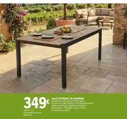 E.Leclerc TABLE EXTENSIBLE EN ALUMINIUM offre