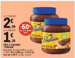 E.Leclerc Pâte à Tartiner Poulain offre