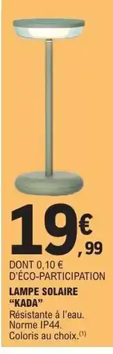 E.Leclerc LAMPE SOLAIRE KADA offre