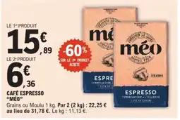 E.Leclerc CAFÉ ESPRESSO “MÉO” offre