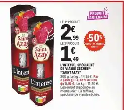 E.Leclerc L'intense, spécialité de viande séchée Saint Azay offre