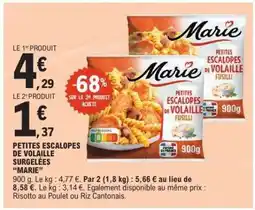 E.Leclerc PETITES ESCALOPES DE VOLAILLE SURGELÉES “MARIE” offre