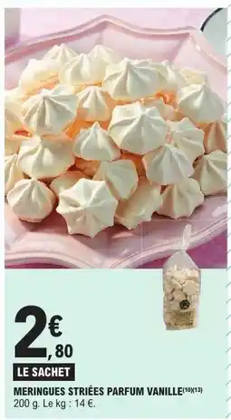 E.Leclerc MERINGUES STRIÉES PARFUM VANILLE offre