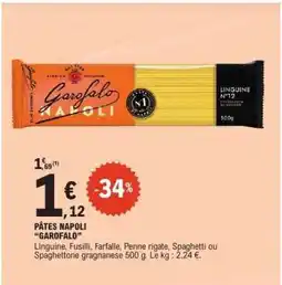 E.Leclerc PÂTES NAPOLI GAROFALO offre