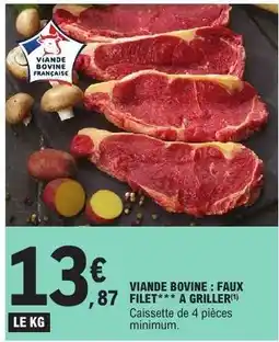 E.Leclerc Viande bovine : faux-filet*** à griller offre