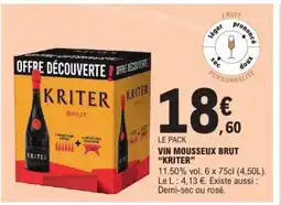 E.Leclerc VIN MOUSSEUX BRUT KRITER offre