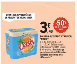 E.Leclerc BOISSON AUX FRUITS TROPICAL “OASIS” offre