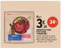E.Leclerc CROQUETTES POUR PETIT CHIEN 'PURINA ONE' offre