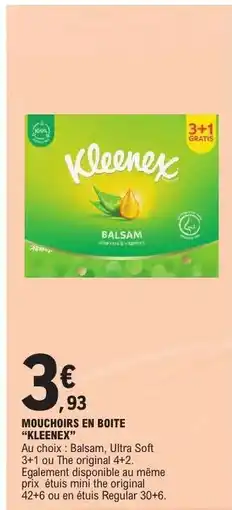 E.Leclerc MOUCHOIRS EN BOITE KLEENEX offre