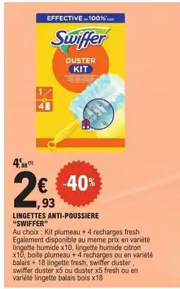 E.Leclerc LINGETTES ANTI-POUSSIERE “SWIFFER” offre