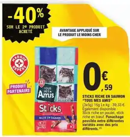 E.Leclerc STICKS RICHE EN SAUMON “TOUS MES AMIS” offre