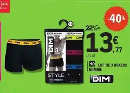 E.Leclerc LOT DE 3 BOXERS HOMME offre