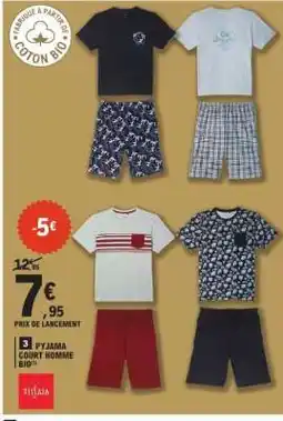 E.Leclerc Pyjama Court Homme Bio offre