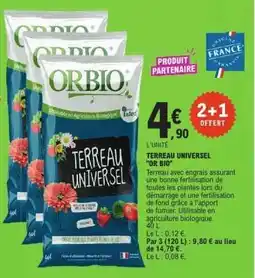 E.Leclerc TERREAU UNIVERSEL OR BIO offre