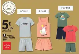 E.Leclerc Pyjama Court Adulte Bio offre