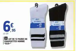 E.Leclerc LOT DE 12 PAIRES DE CHAUSSETTES HOMME ECO+ offre