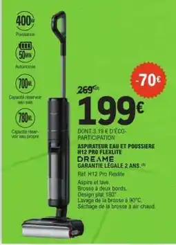 E.Leclerc ASPIRATEUR EAU ET POUSSIERE H12 PRO FLEXLITE offre