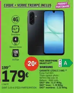 E.Leclerc PACK SMARTPHONE GALAXY A17 offre