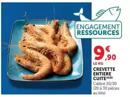 Super U Crevette entiere cuite offre