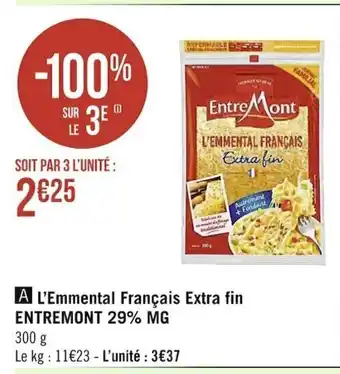 Casino Supermarchés L'Emmental Français Extra Fin offre