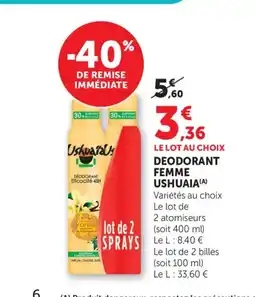 Bi1 USHUAIA Deodorant femme offre