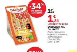 Bi1 DAUNAT Sandwich xxl offre