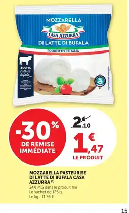 Bi1 CASA AZZURRA Mozzarella pasteurise di latte di bufala offre