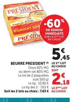 Bi1 PRESIDENT Beurre offre