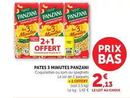 Bi1 PANZANI Pates 3 minutes offre